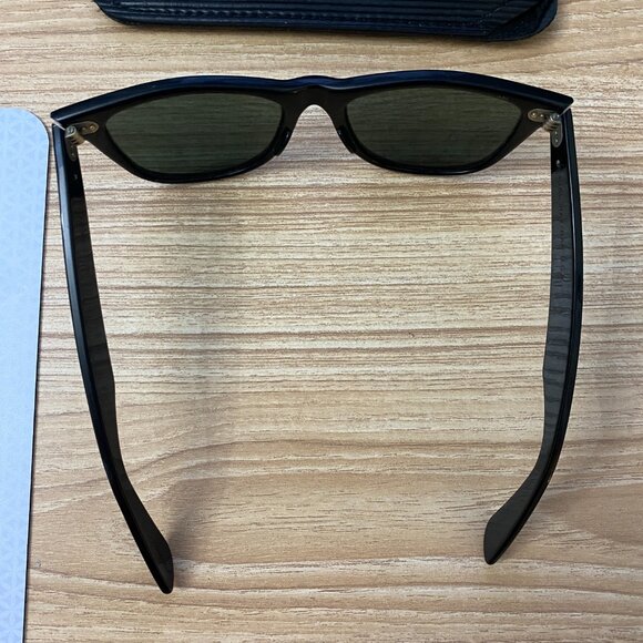 Bausch & Lomb - Ray-Ban Wayfarer II vtg sunglasses 1985 USA EBONY G15 L1724 OUAS - Picture 2 of 10